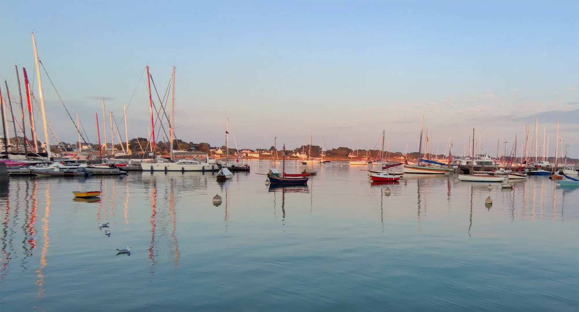 La Trinite sur mer port coucher de soleil